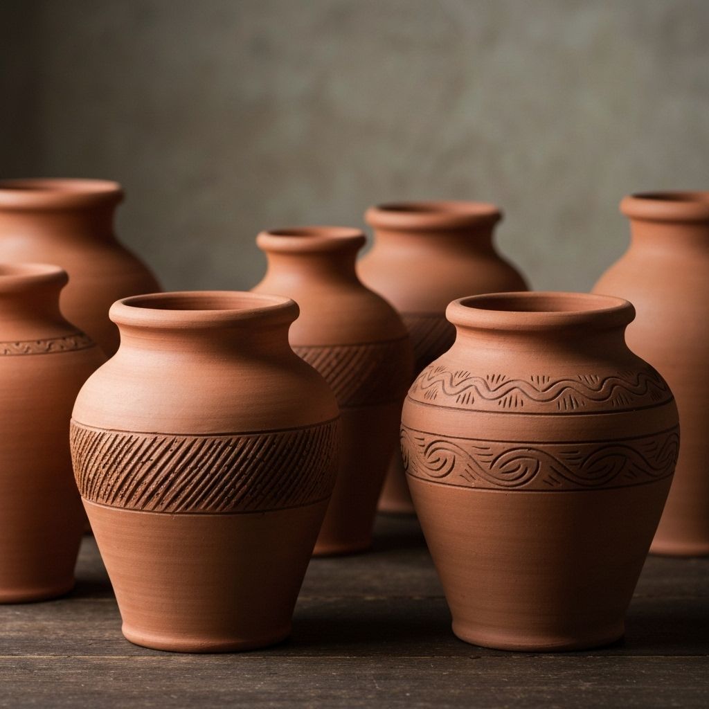 French ceramic jars for wine aging